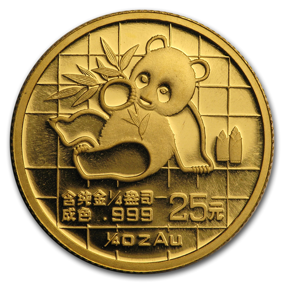 1989 China 1/4 oz Gold Panda Small Date BU 1989 China 1/4 oz Gold Panda Small Date BU